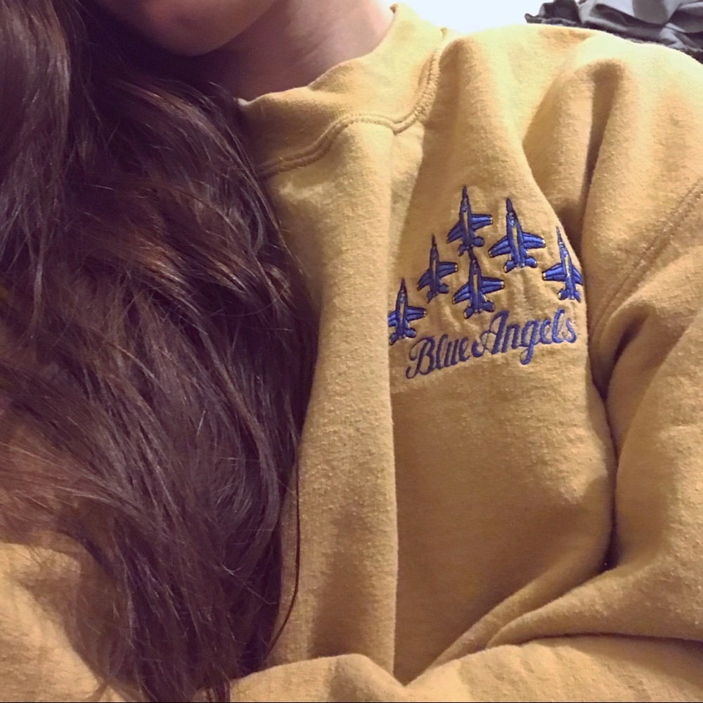Blue Angels Mustard Yellow Sweatshirt